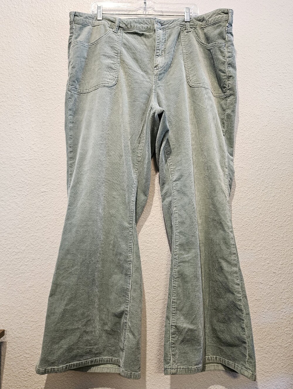Pilcro Anthropologie The Icon Flare Corduroy Pants Seafoam Green Size 22W